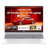 2026 HP OmniBook 5 16 Inch Laptop, 16" 2K IPS Touchscreen Business Laptop Computer Copilot Plus PC, AMD Ryzen AI 7(Beat i7-1355U), 16GB DDR5+Upgraded 1TB/2TB SSD,Windows 11 Pro,10-Key Backlit Keyboard