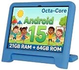 Android 15 Kids Tablet 10.1 Inch, Octa-Core Processor, Case Included,Blue