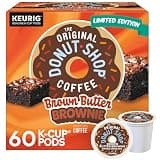 The Original Donut Shop Brown Butter Brownie, Keurig Single-Serve K-Cup Pods, Flavored Coffee, 60 Count (6 Packs of 10)
