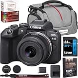 Canon EOS R10 Mirrorless Camera Body with RF-S 18-45mm F4.5-6.3 is STM Lens Kit 5331C009 Bundle with Deco Gear Camera Bag + Memory Card + Premium Photography Pro Ebook