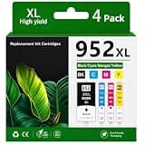 Lamburee 952XL High Yield Ink Cartrdiges Replacement for HP 952 XL Work with OfficeJet Pro 8710 7740 8720 8715 8210 8703 OfficeJet 8702 Printers (4-Pack,Black Cyan Magenta Yellow)