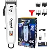 KEMEI Professional Hair Clippers for Men, All-Metal Hair Cutting Kit with 9000 RPM Constant Voltage Motor & DLC Ceramic Blades, Heavy Duty Barber Grooming Combo