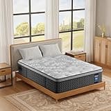 14 Inch Queen Mattress,Cooling-Gel Memory Foam and Pocket Spring Hybrid Mattress,Ergonomic Design with Breathable Momory Foam,CertiPUR-US Certified, Medium Firm.