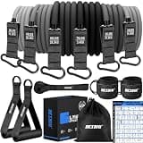 Heavy Resistance Bands for Working Out, 300lbs/360lb/420lb Exercise Bands Workout Bands with Handles, Door Anchor, Ankle Straps, Home Gym Workout Equipment for Men Fitness Strength Training Stretching