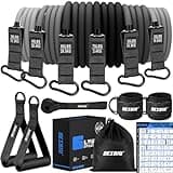 Heavy Resistance Bands for Working Out, 300lbs/360lb/420lb Exercise Bands Workout Bands with Handles, Door Anchor, Ankle Straps, Home Gym Workout Equipment for Men Fitness Strength Training Stretching