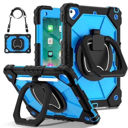 Heavy Duty Protection Tablet Case Compatible with iPad 9.7 Inch Case iPad 6th/5th Generation Case 2018 2017,Heavy Duty Shockproof Rugged Hard Back Cover with Kicktand Compatible with Mini 6th/5th Gen