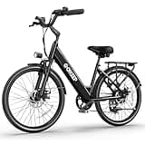 GOKEEP Electric Bike for Adults,1000W Peak Power,Up to 75 Miles 20MPH,26" Electric Mountain Bike with 499Wh Removable Battery,7-Speed,Adjustable Stem and Front Fork Suspension