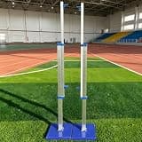 ZenHailure Professional Track & Field High Jump Stands Set,Robust Aluminium Frame Paired with Solid Mobile Iron Base,Wide Adjustable Height Range from 30 up to 230 Centimetres,Ideal Gymnasium