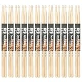 12 Pairs Comfortable Hand Grips Drum Sticks 5A/7A Drum Sticks Non-Slip Lightweight Drum Sticks Percussion Accessories Professional Drum Sticks Universal