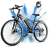 Misodo Electric Bike for Adults, 1500W Peak Mountain Ebike with 25 MPH, 65 Miles Range, 7 Speeds, 48V 10Ah Removable Battery 26" Ebike for Commute