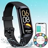 Fitness Activity Tracker for Men Women,Smart Watch with Blood Pressure Monitor Heart Rate Sleep Monitor IP67 Waterproof Pedometer Step Counter Calorie Tracker Health Watch for Android iOS Phones