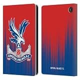 Head Case Designs Officially Licensed Crystal Palace FC Halftone Crest Leather Wallet Case Compatible with Amazon Fire 7 2022