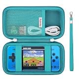 Supmay Carrying Case Compatible with WELLST·G/ for GuaiyeyeAP Handheld Game for Kids -Preloaded 220 Retro Video Games, Portable Gaming Player Storage Holder Travel Bag with Mesh Pocket, Green