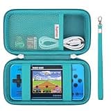 Supmay Carrying Case Compatible with WELLST·G/ for GuaiyeyeAP Handheld Game for Kids -Preloaded 220 Retro Video Games, Portable Gaming Player Storage Holder Travel Bag with Mesh Pocket, Green
