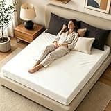 Full Size White 6 Inch Mattress, Breathable Soft Cover, Washable & Removable (8 INCH, Twin)