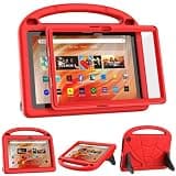 Tablet Case for 10.1in Tablet, Not Fit Sony Onn 10.1inch Tablets, Patamiyar Lightweight Shockproof Kids Case with Screen Protector Handle Stand -Red