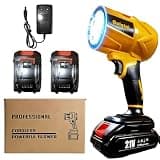 Guiqiqi Cordless Blower, 21V Lithium-Ion, 50000RPM, for Car Drying, Snow Dust, Fall Leaves, Battery and Charger Included (5-Cell Lithium Battery Pack*2)