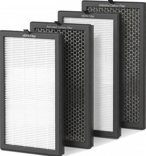 Air Purifier Filter Compatible with AP-400 Replacement 2-in-1 HEPA and Carbon Layer for Home Comfort and Odor Absorption in Bedrooms