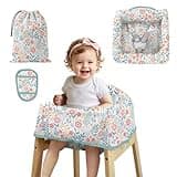 Leaves Baby High Chair Cover for Son and Daughter, Highchair Cover with 3-Point Harness and Strap Pads for Restaurant Travel, Home, Waterproof Seat Cover Gift for Friend Family
