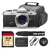 OM SYSTEM OM-3 Mirrorless Camera Bundle | 20MP Stacked BSI Sensor, 5-Axis IBIS, High-Speed Burst & 4K Video | Great for Travel & Outdoors (V210050SW000) + 64GB Card + Camera Bag