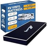 2, 6-Inch Medium Firm Water-Resistance Foam Vinyl Mattress, Easy to Clean, Comfortable & Noise Free, 75" x 28", Blue