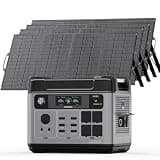 P2001 Pro 3200W (6400W Peak) Solar Generator with Foldable 2x400W Panels, 2048Wh Portable Power Station with UPS Function, LiFePO4 Battery for Home Backup, Power Outages, Outdoor Camping, RV