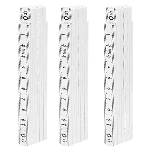 Phefop 3PCS Meter Stick Folding Ruler, ABS Foldable Measuring Ruler, DIY Multi Angle for Carpentry Tile Laying, 1M