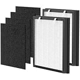 P358 Replacement Filters Compatible with HEAPETS P358 Pet Air Purifier, 2 Hepa Filters and 4 Activated Carbon Pre-filters for Pet Household, Compare Part #PJ358-2LX6JDM