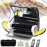 Portable Solar Oven Bbq Cooker, Portable Smokeless Solar Stove, 4.5l/1.2gal Solar Oven For Outdoor Cooking, Efficient Solar Panels, Cook Meals In 20 Minutes Preheating, For Camping, Travel