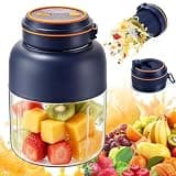 Portable Wireless Juicer Cup, 1300ML Personal Smoothie Blender, Rechargeable Blender Cordless with 38 Blades, BPA-Free Cup, Small Smoothie & Shake Maker for Fruit Juice & Travel
