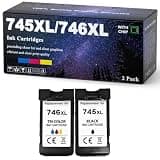 745XL 746XL PG745 CL746XL Ink Cartridge Replacement Compatible for Canon PIXMA IP2870 2870S MG2470 2570 2570S 2970 3070 3077 MX497 TS207 TS307 TS3170 TR4570 Printers