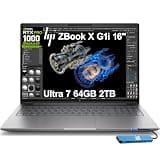 HP ZBook X G1i Mobile Workstation AI Laptop (16" FHD+, Intel 16-Core Ultra 7 265H, NVIDIA RTX PRO 1000 Blackwell 8GB, 64GB DDR5, 2TB SSD), FP, 3-Yr WRT, Wi-Fi 7, HUB, Win 11 Pro (Next Gen Zbook Power)