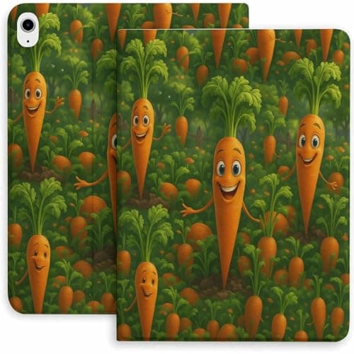 Carrot Field Fun Case for iPad 9/10/11th Mini 5/4/3/2/1(7.9in) Mini 6(8.3in) Mini 7(8.3in),Air 4/5/6/7,Pro 11in(2021/2022/2024)