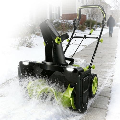 Professional 40V Cordless Snow Blower, 3500W Brushless Motor Snow Blower, 20-Inch Clearing Width, Includes 2 X 4.0Ah Batteries Quiet Operation for Snow Removal On Residential Properties