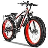 EOEOTWO Electric Bike for Adults,1500W Peak Motor E Bikes, 26" Fat Tire Electric Bicycle, 48V 15Ah Electric Mountain Bike, 60+ Miles, Removable Battery, Dual Brake, 7 Speed, Red