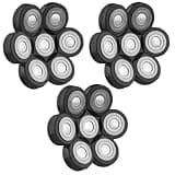 Head Shaver Replacement Heads,7D Head Shaver Replacement Blades,Compatible with Many Brands Bald Men Electric Shaver. (Black/3Pack)