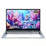PONKLOIE X133P Laptop: 15.6-inch FHD Display, AMD R3 3200U Processor, 8 GB RAM, 256 GB SSD, Wi-Fi 5 Pro, Blue