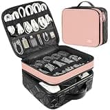 MATEIN Cord Organizer Box with Adjustable Divider, DJ Gear Bag