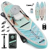12'x36 Inflatable Paddle Board, 500lbs Extra Wide Stand Up Paddleboard for Adults with Premium SUP Accessories Kit & Backpack, Blow Up Kayak Non-Slip Stable Deck Boat for Yoga Fishing Surf