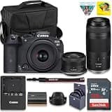 Canon EOS R7 Mirrorless Camera with RF-S 18-45mm + RF 75-300mm Lens | 32.5 MP Image Quality, 4K 60p Video, DIGIC X Image Processor, Dual Pixel CMOS AF, Professional + 128GB Card + Camera Case