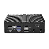 UDPTCP Fanless Mini PC J6412 with 4 lntel i226-V 2.5G LANs, 2*USB2.0, 2*USB3.0,SIM Card Slot,Mini Desktop Computer Support Dual Band WiFi for Industry Business,NO RAM NO SSD