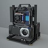 PC Creative Assembly Frame Test Bench,Open Air Frame Case, DIY Computer Motherboard Case Rack, ITX ATX MATX/EATX Open Aluminum Frame Chassis (MATX)