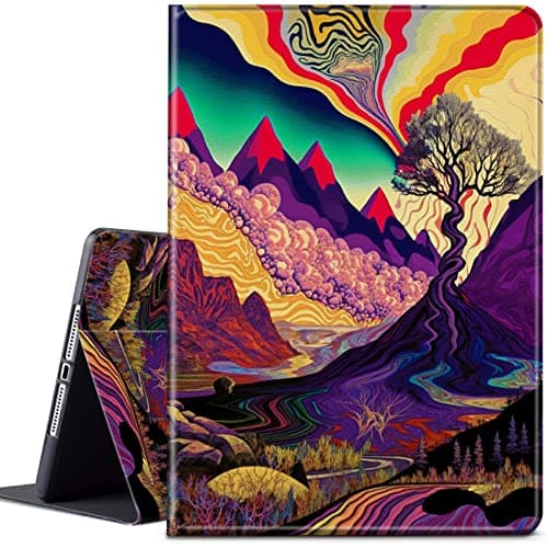 CGFGHHUY Case for Samsung Galaxy Tab S8 2022 & S7 2020 Tablet Lightweight Protective PU Leather Smart Stand Cover with Auto Wake Sleep Case for Galaxy Tab S8 11 inch - Forest Mountains
