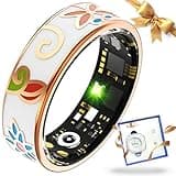 Smart Ring Health Tracker for Women Men, Sleep Tracker with Heart Rate,SpO₂,Blood Pressure, Fitness Ring for Activity Monitoring, No Subscription, Step Tracker Ring for ios&Android (Enamel color, #6)