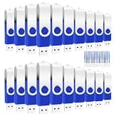 20Packs of 4GB USB2.0 Bulk Flash Drive EASTBULL FAT32 USB Drive Pack (Blue)