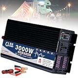 QWEYHNGMO 3000W 4000W 5000W Inverter with Ac Outlets Dc 12V/24V/48V/60V to 110V/220V Car Converter with LCD Double Digital