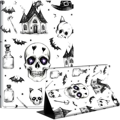 for Fire HD 10 Tablet Case for Kindle Fire HD 10/10 Plus 13th/11th Gen 2023/2021, Slim PU Leather Stand Cover with Auto Wake/Sleep, Multi-Angle Viewing & Shockproof, Watercolor Gothic Black