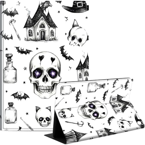 for Fire HD 10 Tablet Case for Kindle Fire HD 10/10 Plus 13th/11th Gen 2023/2021, Slim PU Leather Stand Cover with Auto Wake/Sleep, Multi-Angle Viewing & Shockproof, Watercolor Gothic Black