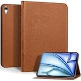 Thryxop Genuine Leather Case for iPad Air 13 inch M4 2026/M3 2025/M2 2024 | Slim Protective Cover with Adjustable Stand, Auto Wake/Sleep, Premium Leather | Brown