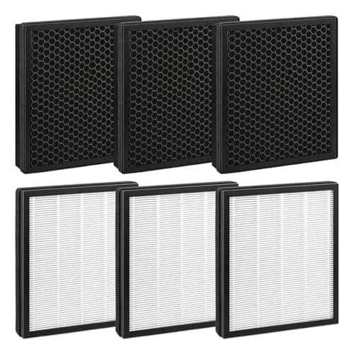 6 Pcs F1 Replacement Filter Compatible with AMEIFU F1 Air Purifier, Double-Sided and Activated Carbon, for Large Room